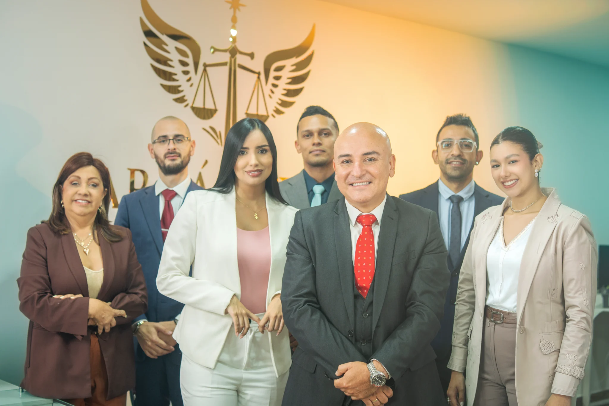Equipo de abogados en Medellín de Grupo Legal Arcángeles en oficina profesional